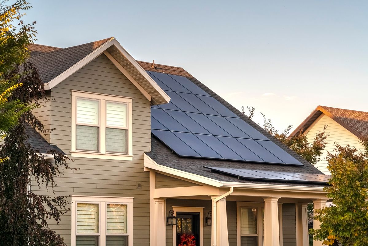 Solaranlage auf einem Hausdach